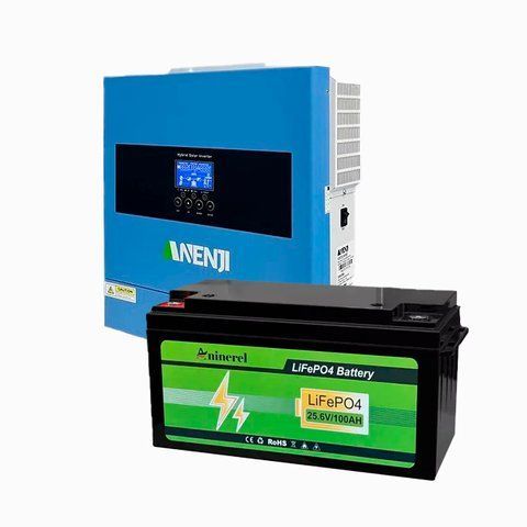 Комплект резервного живлення: Гібридний інвертор ANENJI 4.2 кВт 24V + Акумулятор LiFePO4 ANINEREL 25.6V 100Ah (2.56 кВт&middot;год) 614606645-2 фото