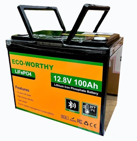 Комплект ECO-WORTHY 12,8 В 100 А&middot;год Bluetooth + SJT-600E 14,6 В 30 А L13080202138-3 фото