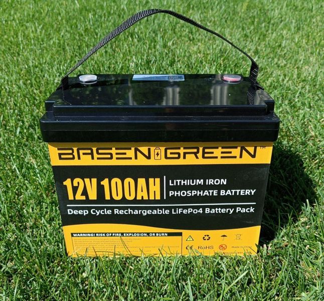 Акумулятор LiFePO4 універсальний Basen Green 12.8V 100Ah Bluetooth потужний для резервного живлення BG 12/100 bt фото