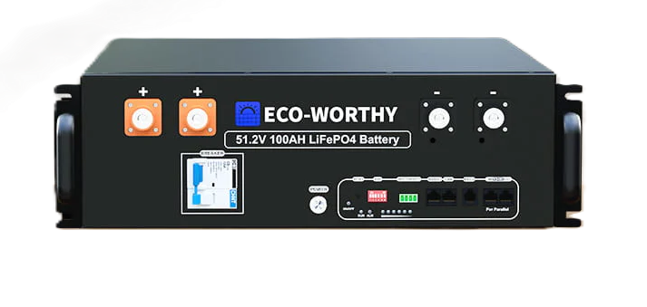 Аккумулятор LiFePO4 Eco-Worthy 51.2V 100Ah v.3 5120Wh Bluetooth WiFI | >6000 циклов, литий-железо-фосфатная батарея L13SR48100BV3.0-1 фото