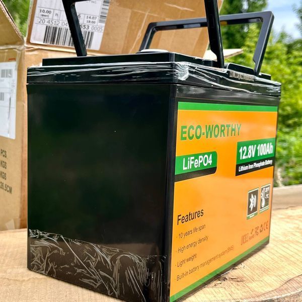 Акумулятор LiFePO4 Eco-Worthy 12.8v 100Ah Bluetooth eco12100bt фото