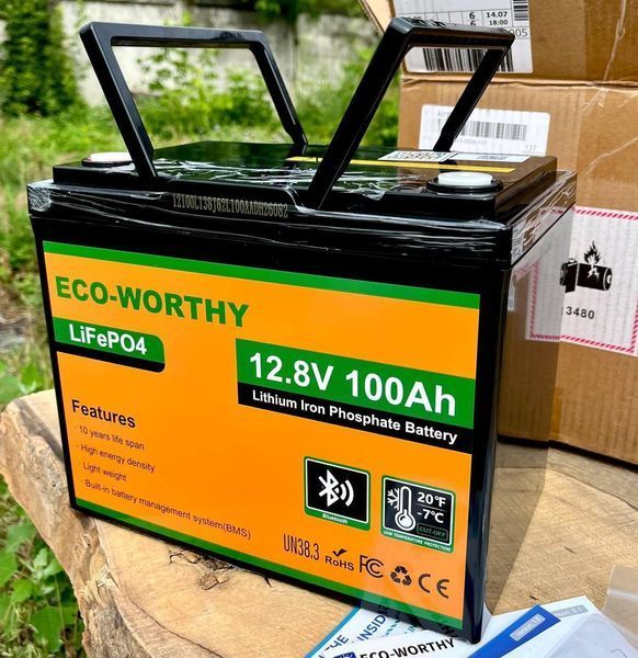 Комплект резервного живлення 2кВт: інвертор Anenji 2000W 12V ANJ-2000W-12V + акумулятора LiFePO4 Eco-Worthy 12.8V 100Агод 1280Wh ANJ-2000-12V+Eco-Worthy фото