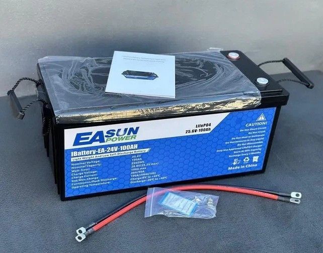 Акумулятор LiFePO4 Easun IBattery-TP-24100AH 25.6V 100А&middot;год 2560 Wh | BMS, >4000 циклів, літій-залізо-фосфатна iBattery-EA-24V-100AH фото