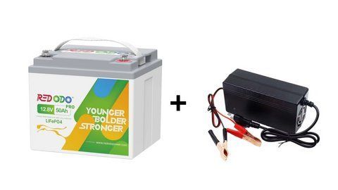 Акумулятор LiFePO4 Redodo 12 V 50 Ah Pro з зарядним пристроєм для LiFePO4 батареї 14,6 V 10 Ah red1250 фото
